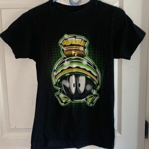 Marvin the Martian T-Shirt - Glowing Head Grid Image Looney Tunes